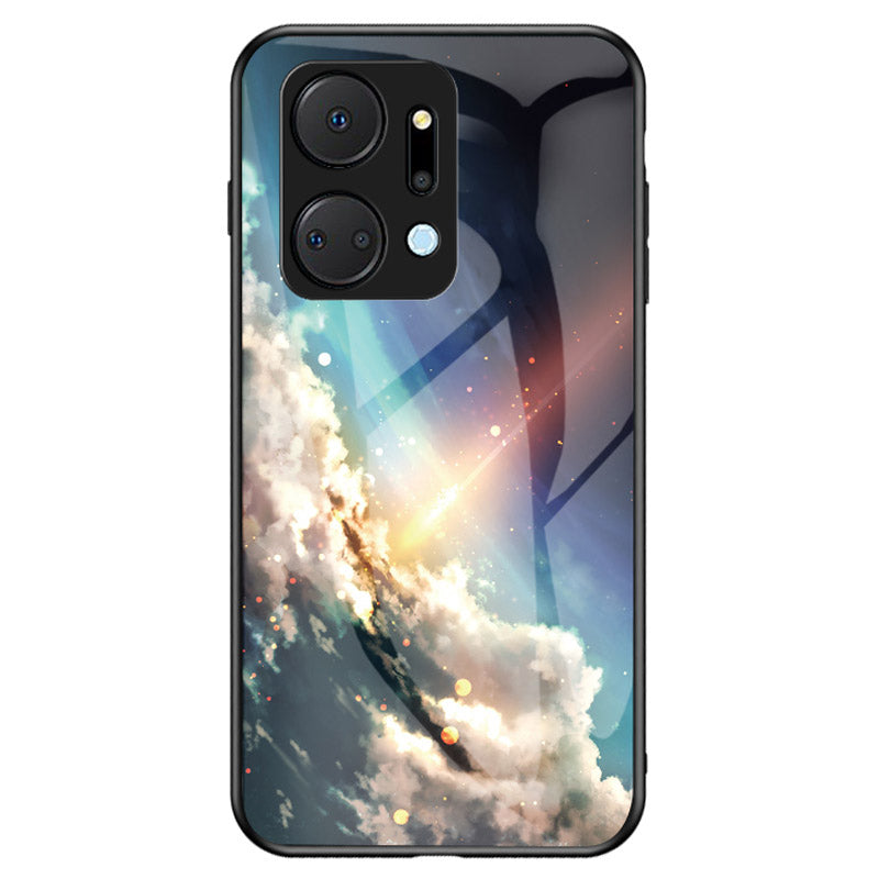 Mobile Phone Case for Honor X7a 5G Starry Sky Pattern Tempered Glass PC TPU Smartphone Cover Mobile Phone Case for Honor X7a 5G Starry Sky Pattern Tempered Glass PC TPU Smartphone Cover